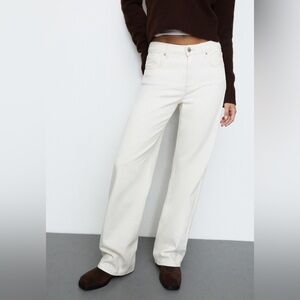 ASOS Stradivarius jeans straight wide cream size 4